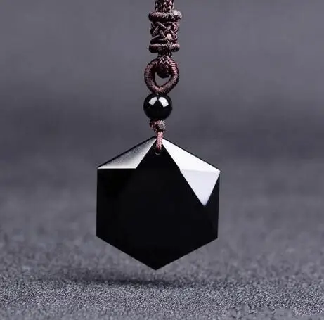 Женский и мужской кулон с натуральным камнем из бирюзы кварца обсидиана ожерелья