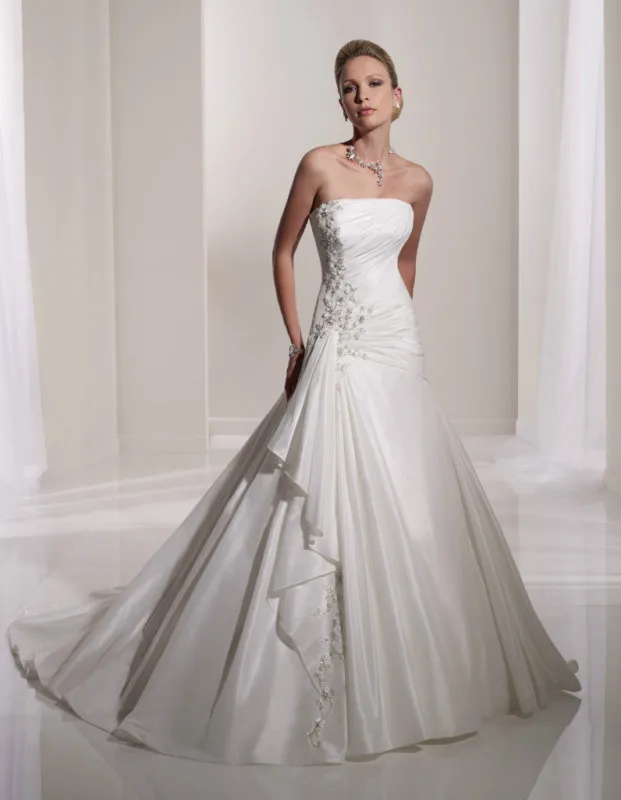 

free shipping 2018 bandage top strapless crystal romantic handmade best Custom vintage elaborate mother of the bride dresses