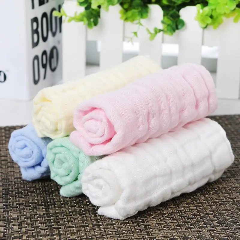 

1Pcs Gauze Towel Baby Saliva Towel Cotton Baby Wash Bath Towel Children Small Square Handkerchief Newborn Supplies Random