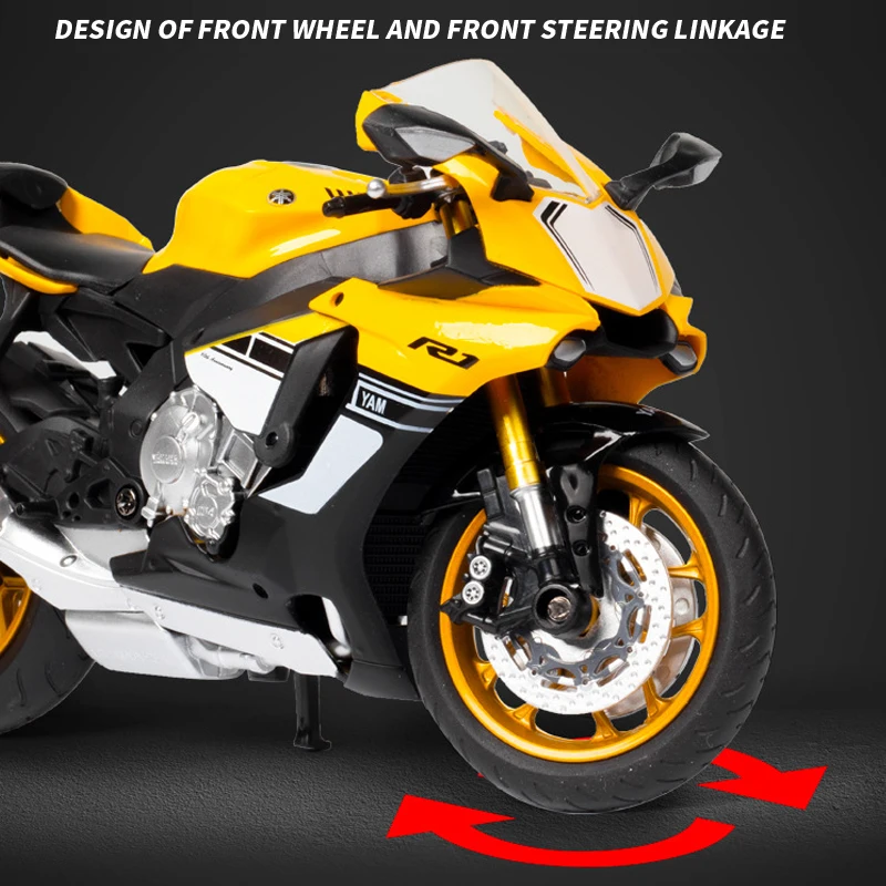 

1:12 Diecast Motorcycle Model Car Toy YZF-R1 Simulation Alloy Metal Superbike Racing Boys Toys Vehicles For Collection Gifts