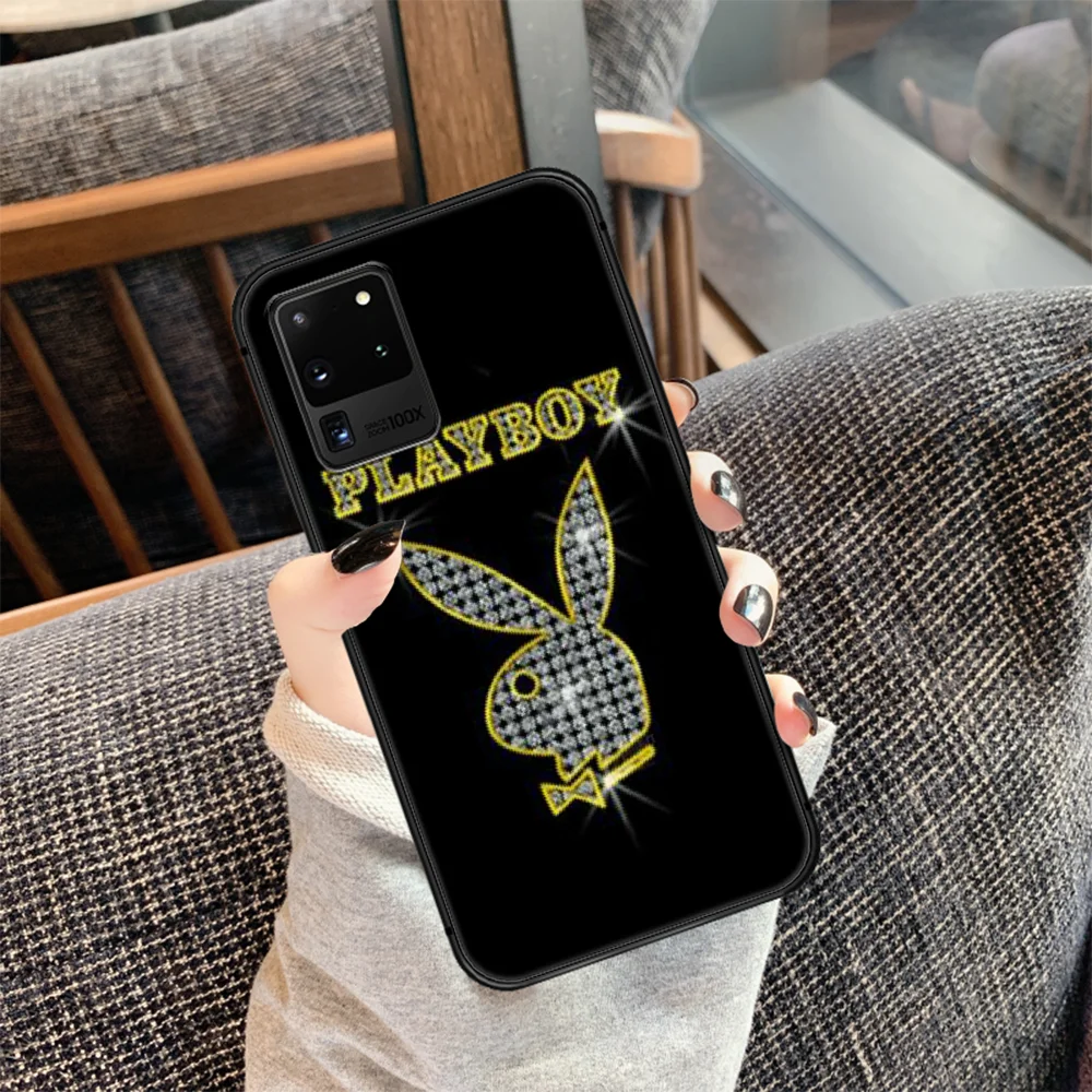 

Fashion PlayBoy Logo Phone Case Cover Hull For Samsung Galaxy S 7 8 9 10 e 20 FE edge uitra plus Note 9 10 20 black Bumper Trend