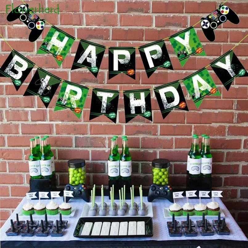 81 шт. видеоигры комплект украшений для вечеринки в честь Дня Рождения игровая
