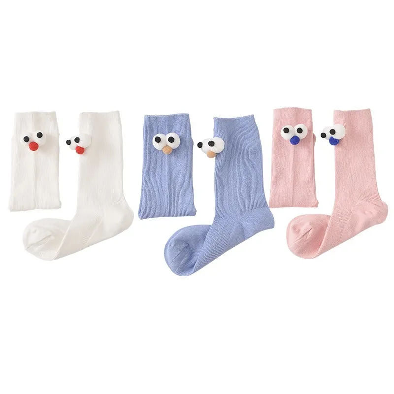 

Autumn and Winter Socks Women's Funny Cute Socks Big Eyes Women's Tube Socks Pile Socks Cute Japanese Cartoon Stockings