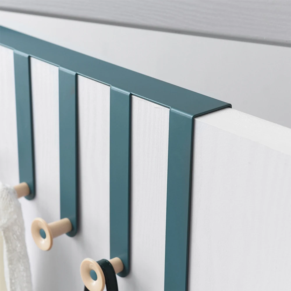

Over-The-Door Hook Rack Strong Bearing Suspension Design Sturdy Metal 6 Hooks Hanger Storage Holder Hanging Coat Hat Towels