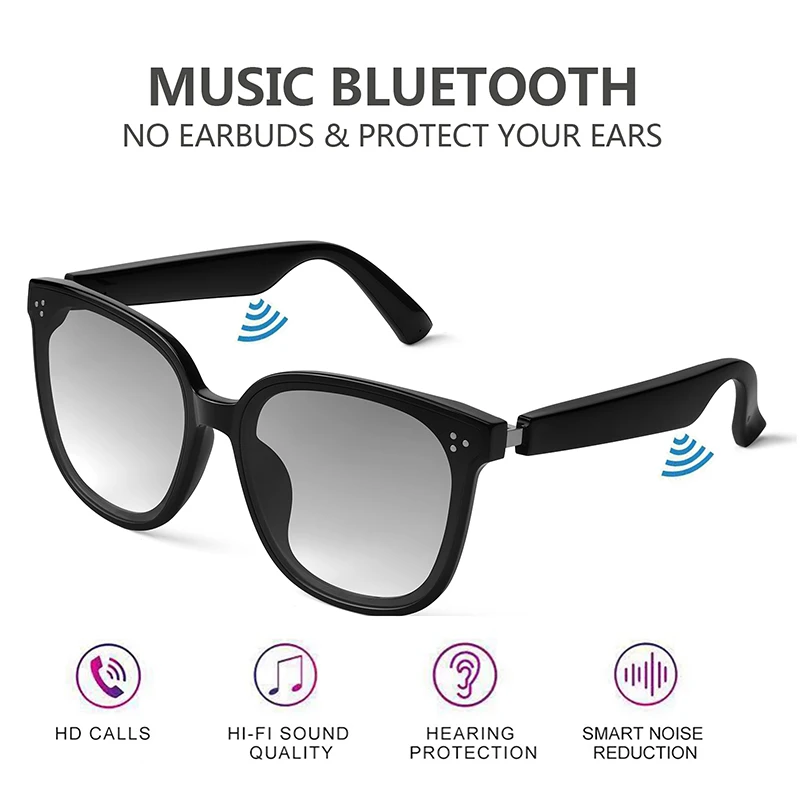 Bluetooth 5.0 Smart Glasses Headset Sunglasses Mobile Phone Bluetooth Headset Dustproof Voice Control Blue Light Proof Glasses