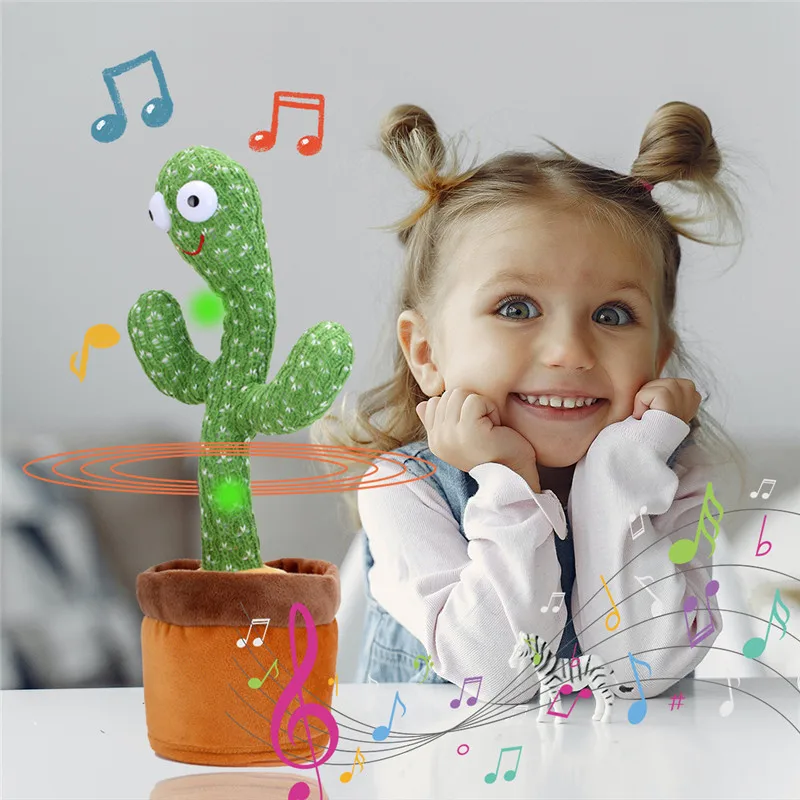 Танцы игрушка кактус электронный Shake танца с песню светильник динамик функцией