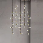 Люстра для ресторана и бара в скандинавском стиле, креативная личность, вертикальная люстра, вилла, двойная спиральная лестница, длинная люстра