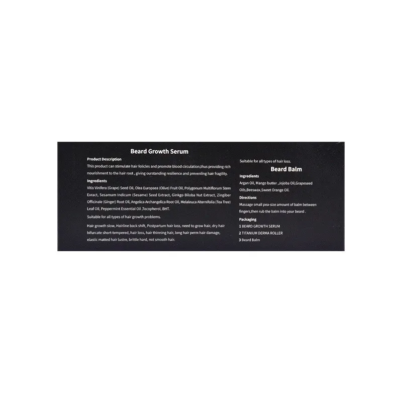 Комплект из 3 предметов рост бороды комплект Barbe волос уход за лицом бородой