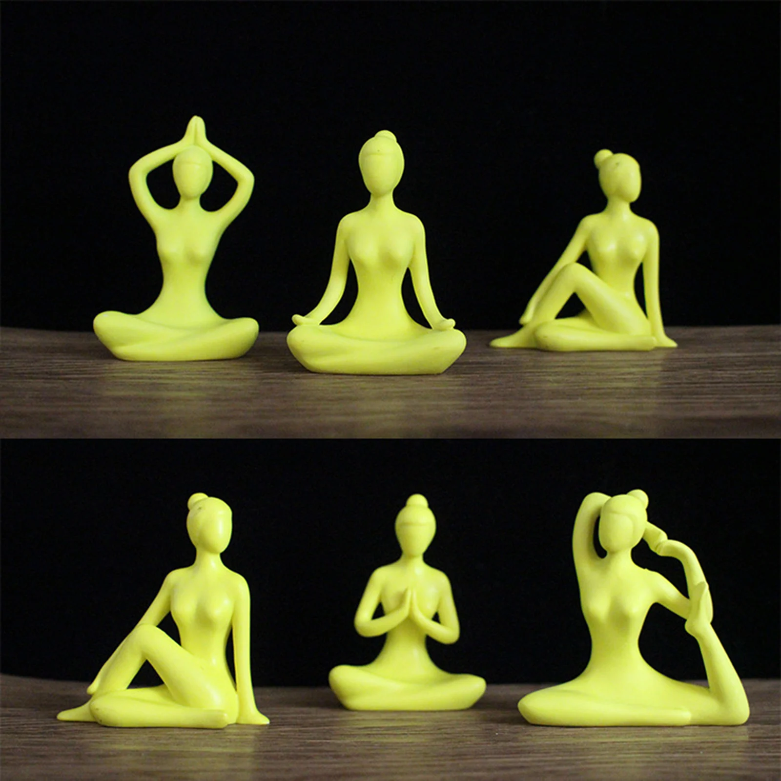 

5Pcs Modern Yoga Girl Figurine Sculpture Statue Home Living Room Decor Art