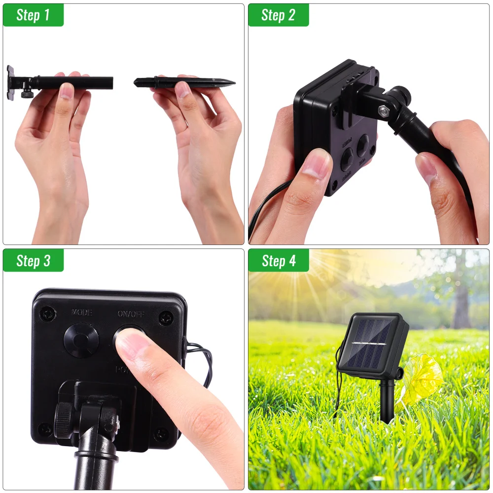 

LEDMOMO 4.9M 20 LED Optic Solar String Lights Christmas Fairy Garden Lights for Outdoor Home Lawn Patio Party and