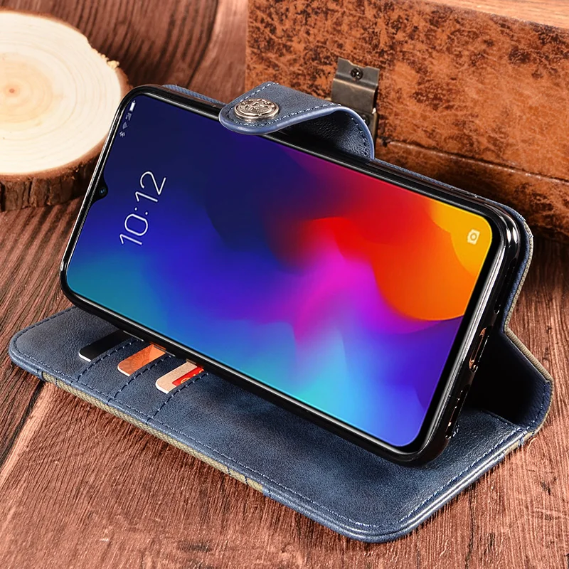 Для lenovo Z6 Lite L38111 чехол комбинированный цветной ретро-узор для телефона Магнитный