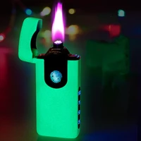 usb lighter metal fluorescent 6 arc high firepower rechargeable lighter cigarette accessories men and women gifts