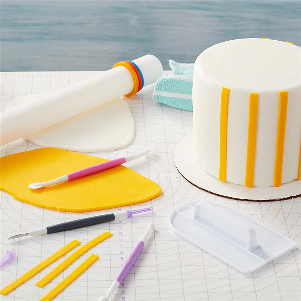 20 дюймовая Скалка антипригарная пластиковая стальная скалка для сахара помадки