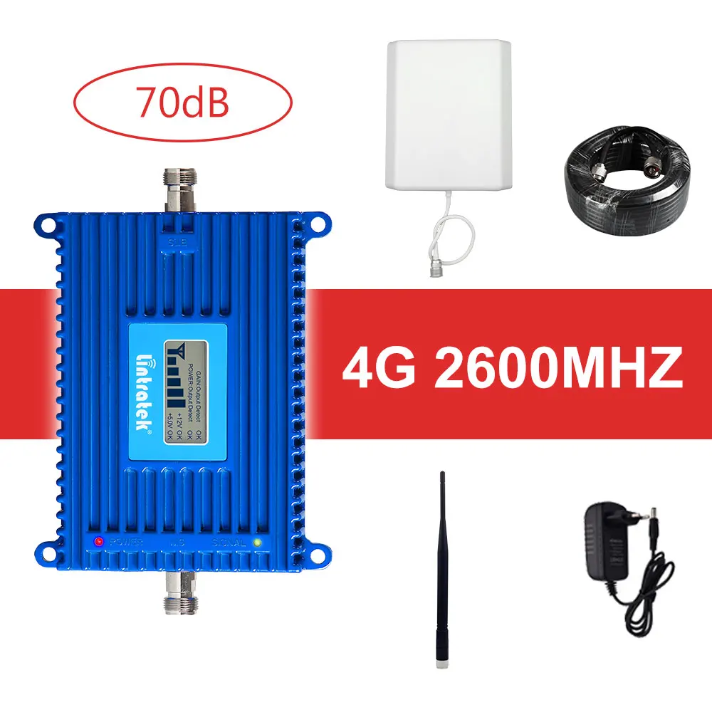Усилитель сигнала Lintrate 4G LTE 2600 B7 umts 70 дБ МГц повторитель для сотового телефона 4g