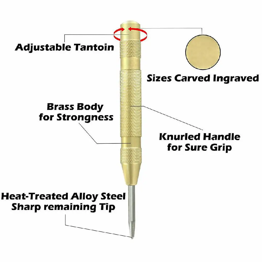 1 шт. 5 дюймов автоматический Центральный штифт пробойник пружинная маркировка