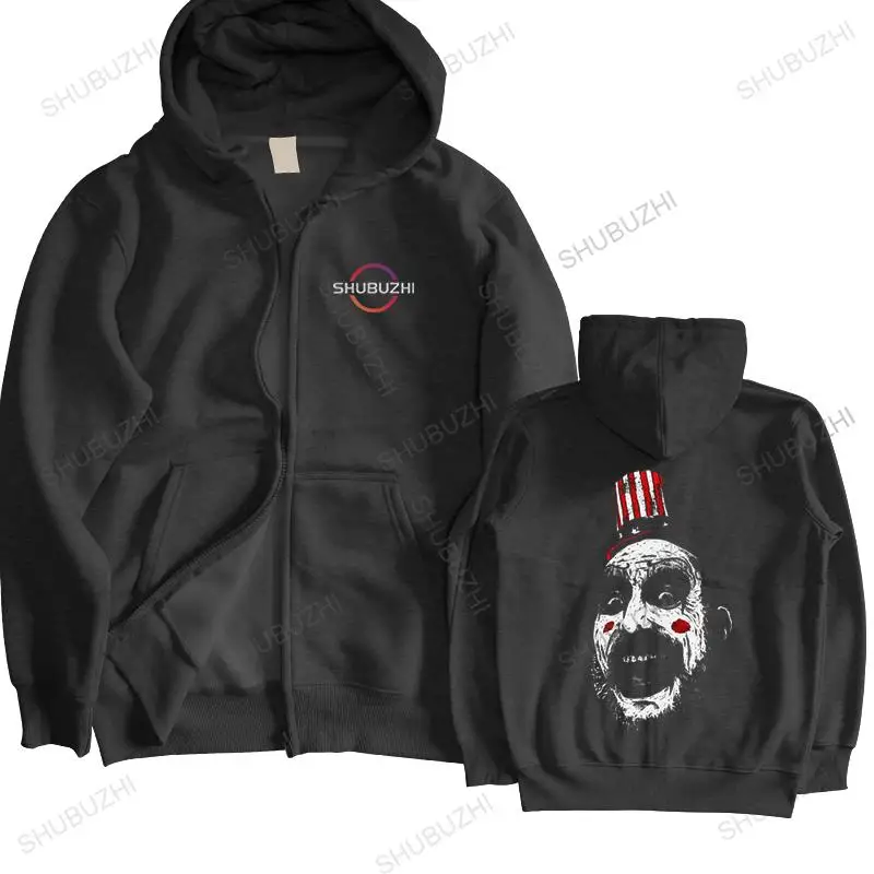 

Cool Captain Spaulding pullover for Men Horror Film sweatshirt Top House of 1000 Corpses Graphic zipper Pure Cotton hoody
