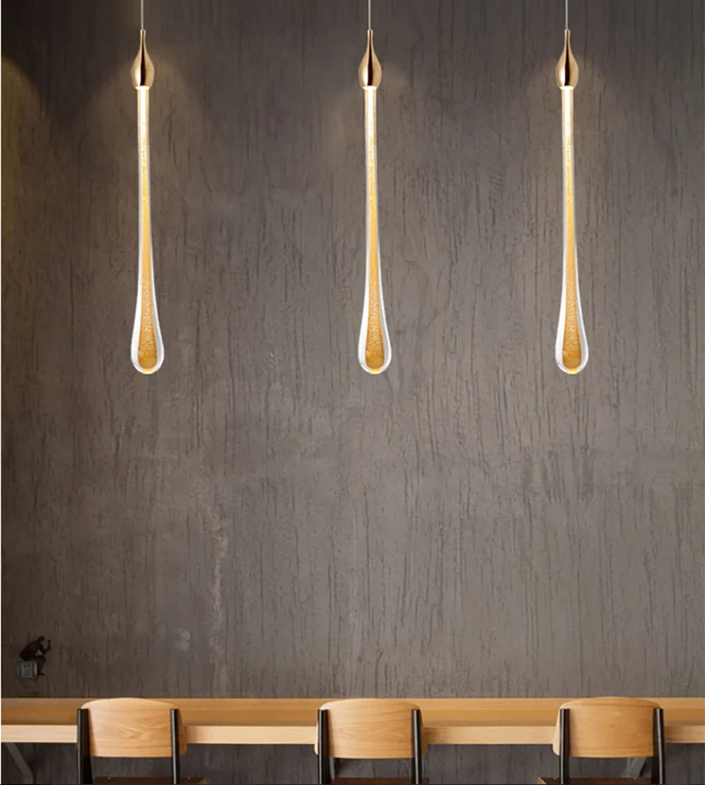 

Great-JUNAMT Raindrop Chandelier Decorative Stair Ceiling Light Waterdrop Crystal Light Fixture Kitchen Island Hotel Hall Living