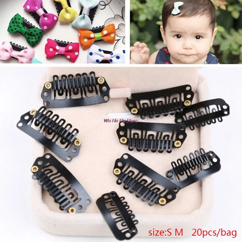 

20Pcs/Lot Clip In Hair Extension Wig Clips For Human Hair Bangs Snap Hair Clips