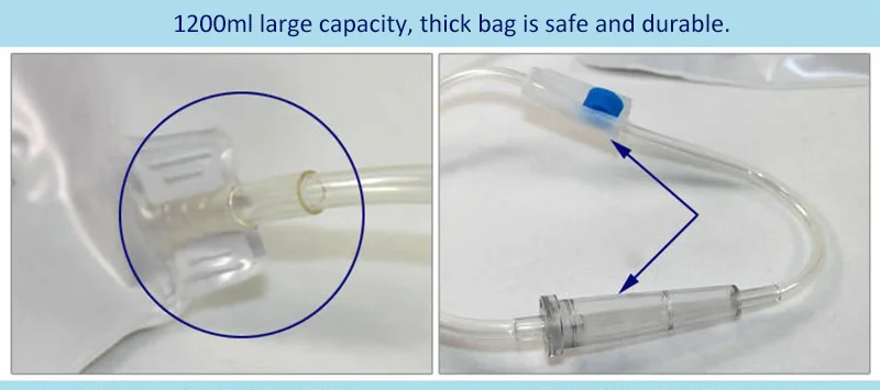 1200 мл комплект для клизмы медицинские бытовой сумка спа кишечника детоксикации