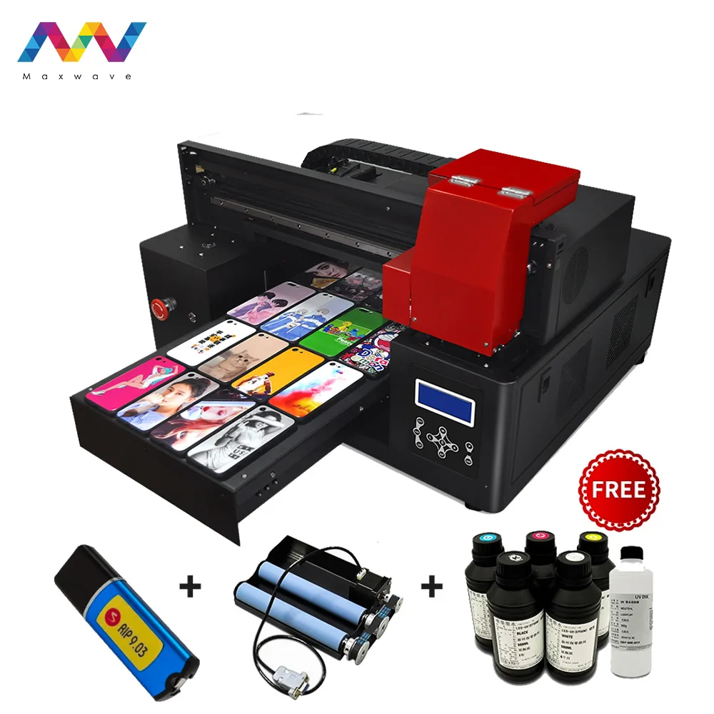 

Fabric Printer A3 A4 UV Printing Machine Color Printers Epson Printing Head With 6pcs Ink CMYKWW