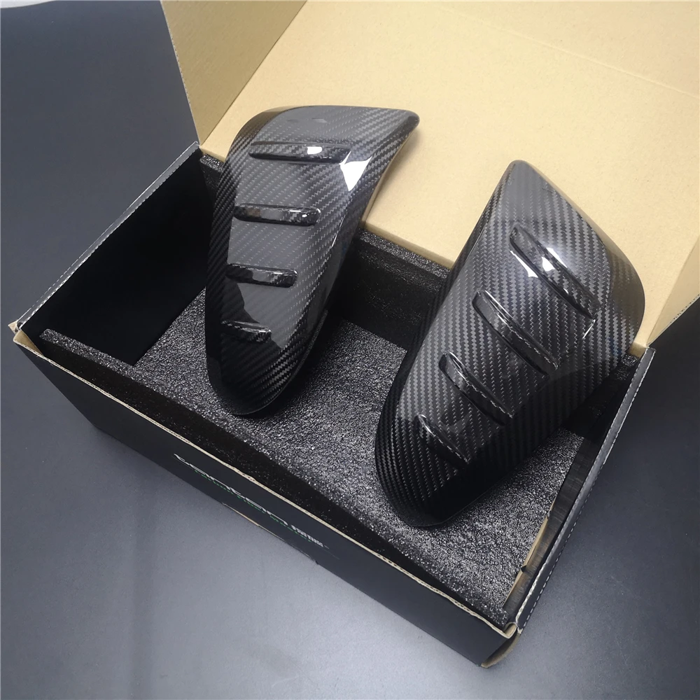 Type B fin Выхлопной трубы из углеродного волокна для Toyota RAV4 Highlander Noah R80 Voxy Esquire 4runner Hilux Fortuner Innova боковой корпус бокового зеркала элемент облицовки корпуса - Цвет: Type B fin