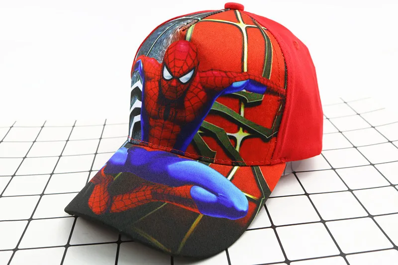 24 39 цветов, шапки для маленьких мальчиков и девочек, SPIDER-MAN хлопковая детская бейсбольная кепка с вышитыми героями мультфильмов, Кепка в стиле хип-хоп для мальчиков и девочек, бейсболка - Цвет: 24