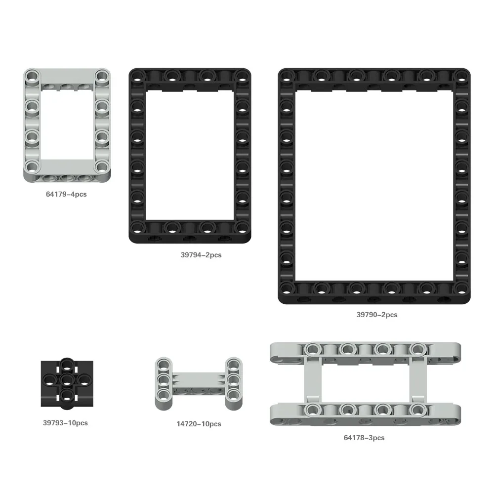 

High-Tech Building Block EV3 Robot Accessories 39794 Hole Beam 39790 Parts 64179 Square Beam 5x7 64178 3x3 Hole Arm 39793