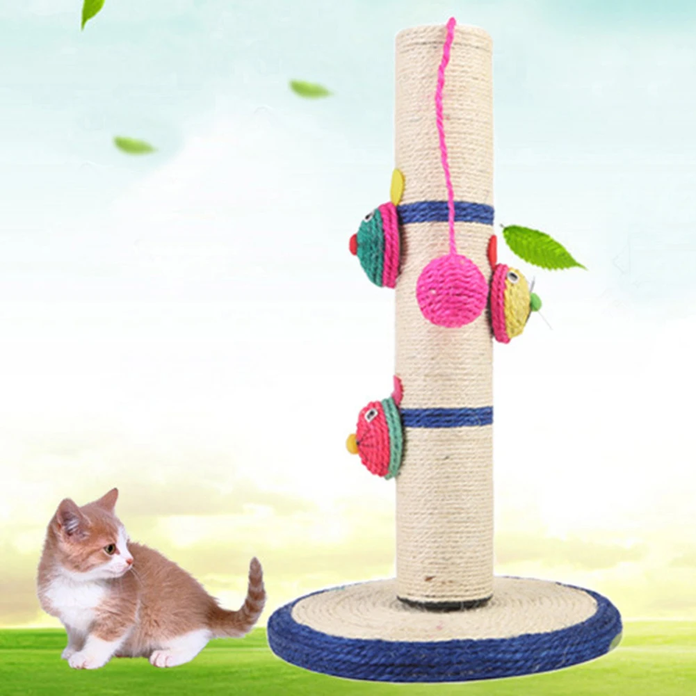 Pet кошки котенок съемный сизаль мячик-мышь скретч доска пост скалолазание игрушка