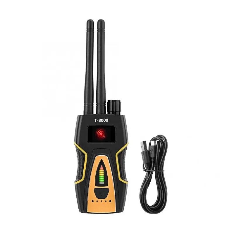 

T8000 Anti-Spy Wireless RF Signal Detector GSM Camera Finder Monitor GPS Scanner 103E