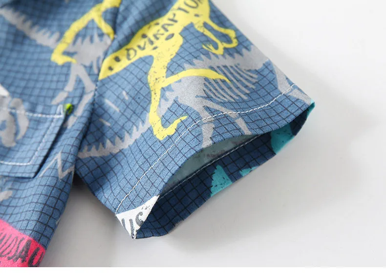 Для маленьких мальчиков повседневный комбинезон с коротким рукавом принтом