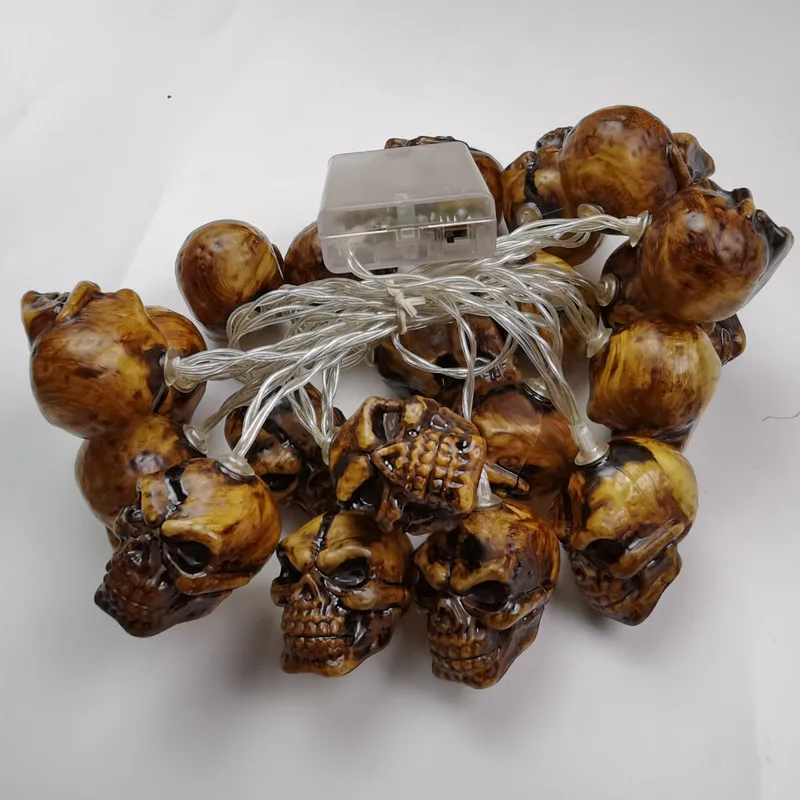 Гирлянда с черепами светодиодный питанием от аккумулятора USB для спальни