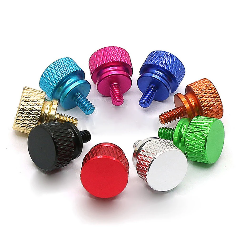 6#-32*6 Step Thumb Screw Aluminum Alloy M3.5 Computer Case Knurled Hand Screws Anodized Tighten Bolts Manual Adjusting DIY | Обустройство