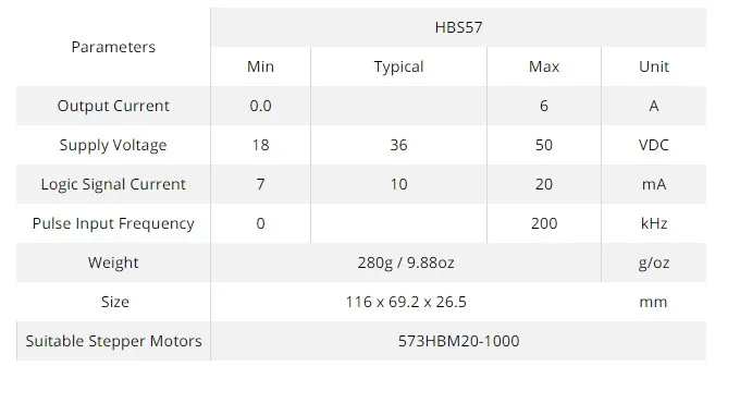 Cloudray Leadshine HBS57+ 573HBM20-1000 HBS507 nema23 3 фазы Гибридный замкнутый контур