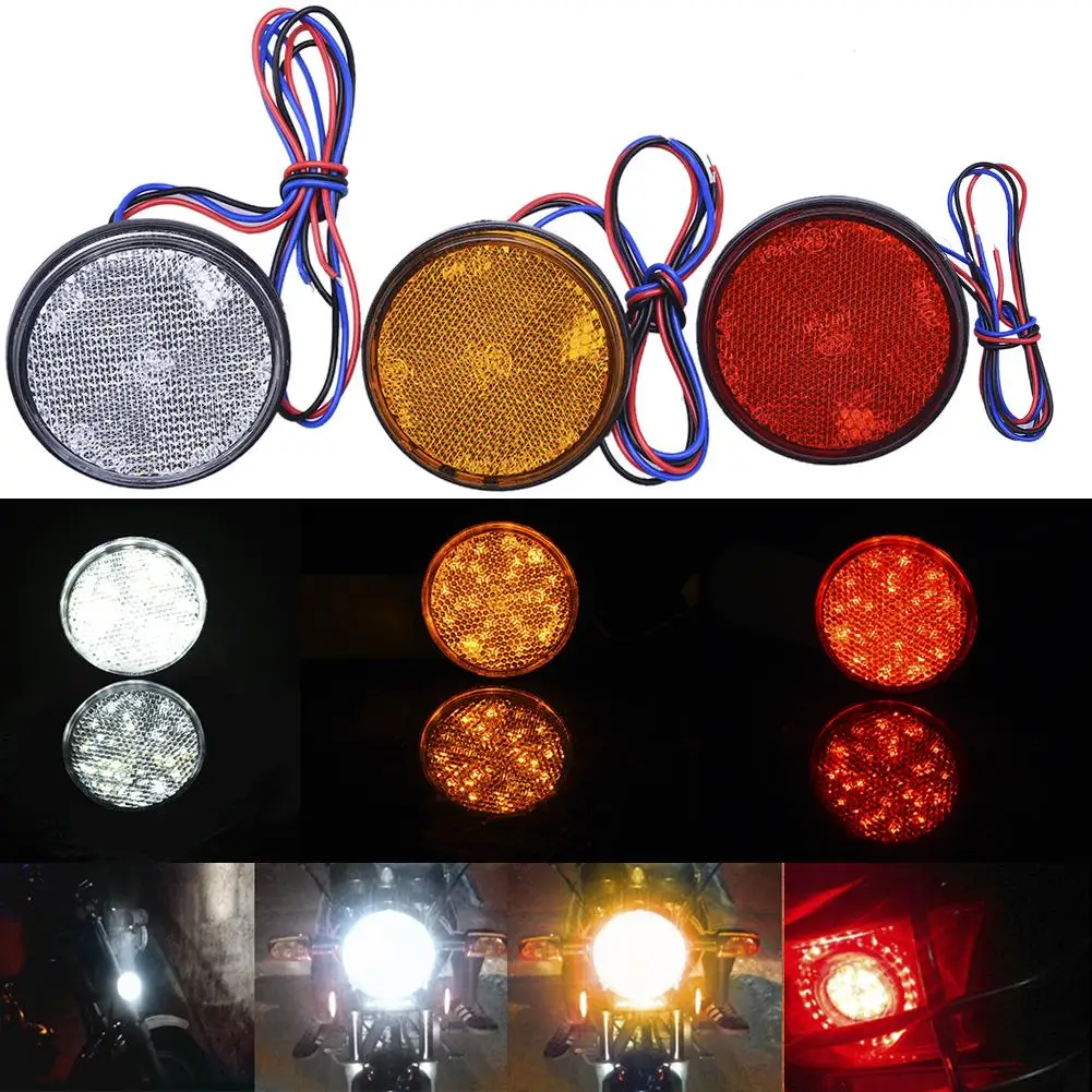 24SMD автомобильные круглые задние фонари ATV светодиодный отражатели боковые сигнальные огни для грузовиков