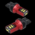 Новые супер яркие светодиодные лампы T20 7443 W21 5 Вт CSP, автомобильные тормозные лампы, сигналы поворота, цвет красный, белый, желтый, 12 В, 2 шт.