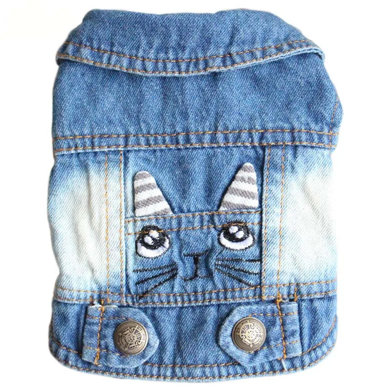 Классический щенок джинсовая куртка Прохладный синие джинсы пальто для малых и