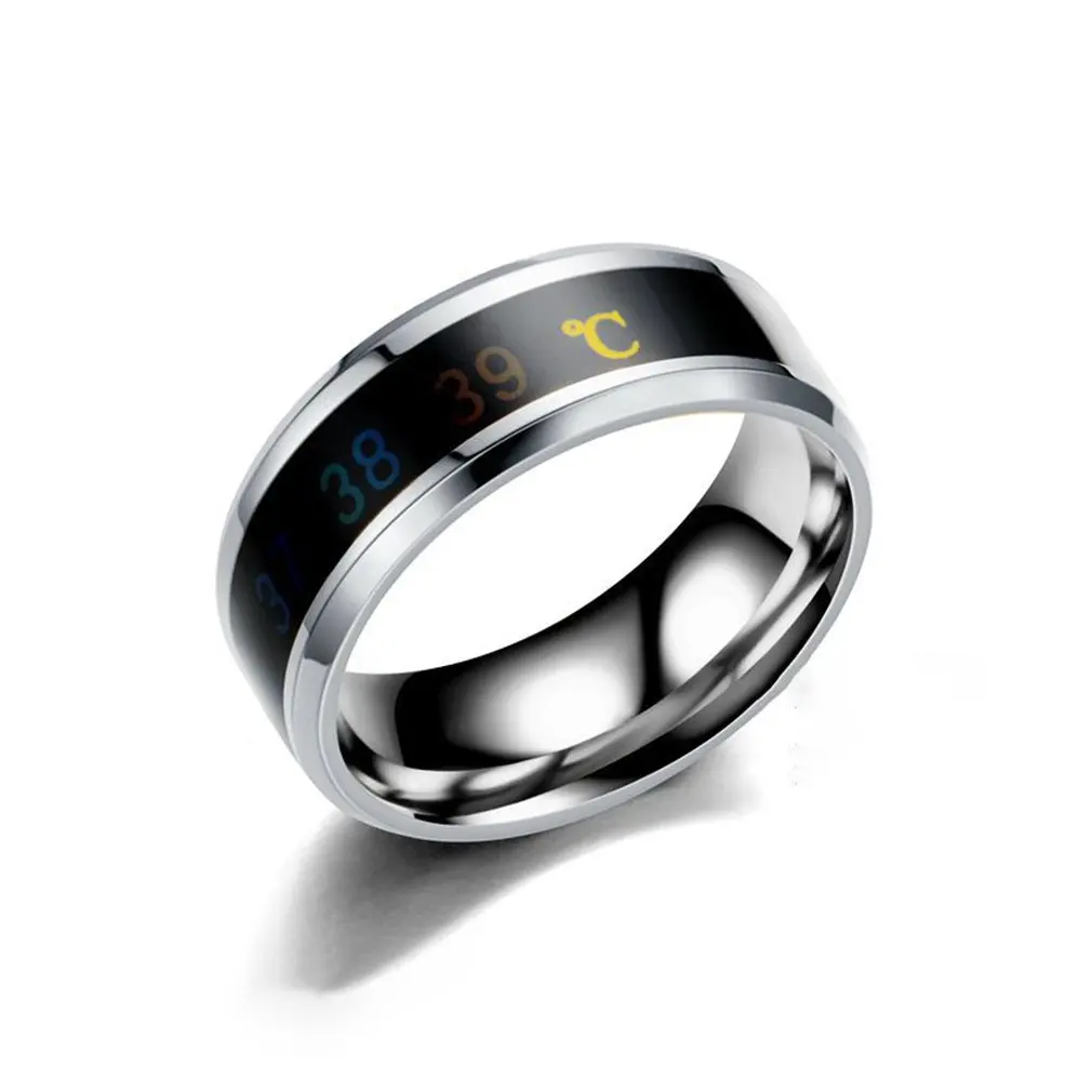 Temperature Ring Titanium Steel Mood Emotion Feeling Intelligent Sensitive Rings for Women Men Waterproof Jewelry | Украшения и