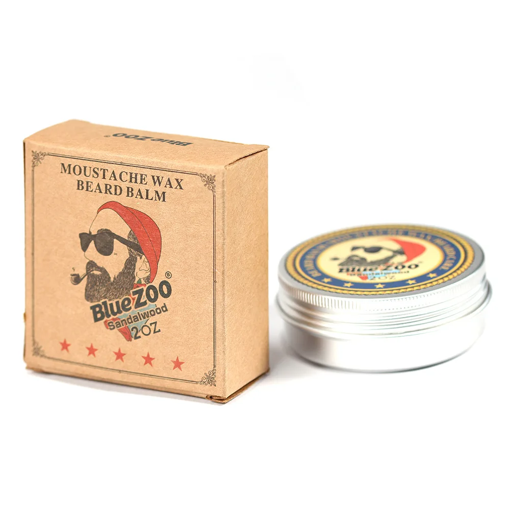 Bluezoo Sandalwood Sweet Orange Eucalyptus 4 Flavor 60G Men's Facial Beard Wax Care Cream Gift for Father | Красота и здоровье