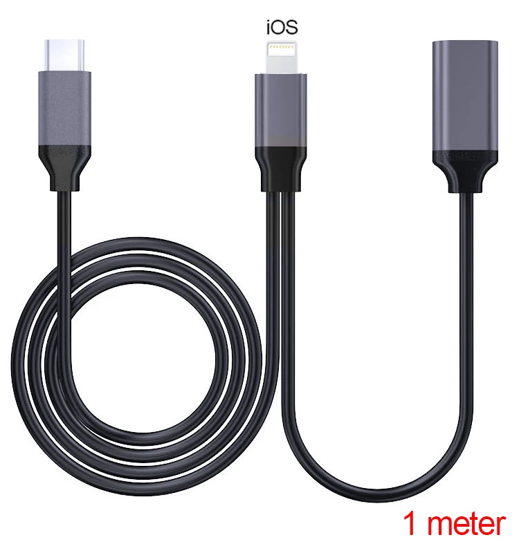

1 метр Lightning кабель-удлинитель для мужского и женского пола 8Pin Type-c USB-C для iPhone iPad iPod удлинитель зарядки otg