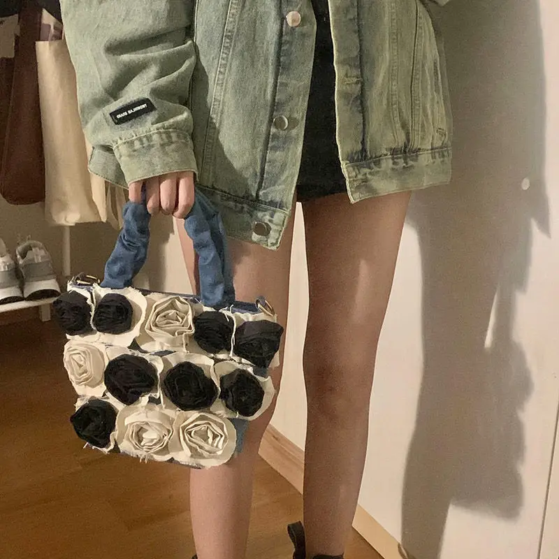 Сумки на плечо Xiuya в стиле Харадзюку японская Готическая джинсовая Холщовая