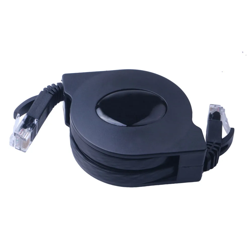 

1m 2m Network Cable CAT-6 RJ45 Flat Ethernet Cable Retractable Flexible Flat Lan Cable RJ45 Cable for XBox PS2 PS3 Router Laptop