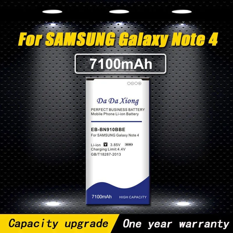 Фото Новый аккумулятор емкостью 7100 мАч для Samsung Galaxy Note 4 Note4 N910H N910U N910A N910C N910F N910W N910FQ N910X N910V N910P №1