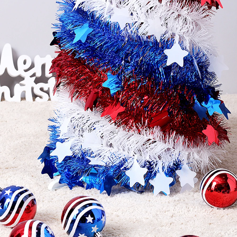 

American Independence Day DIY Tree Decoration Kit With Stars Holiday Birthday Party Supplies Home Tree Festival Decoration