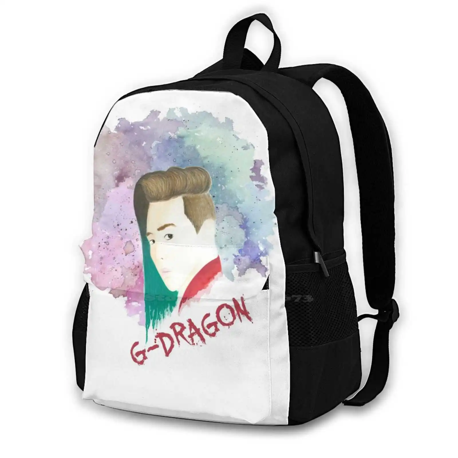 

G-Dragon Rucksack Knapsack Storage Bag Backpack Kpop G Dragon Watercolor Colorful Gd Dragon Top Taeyang Daesung Seungri
