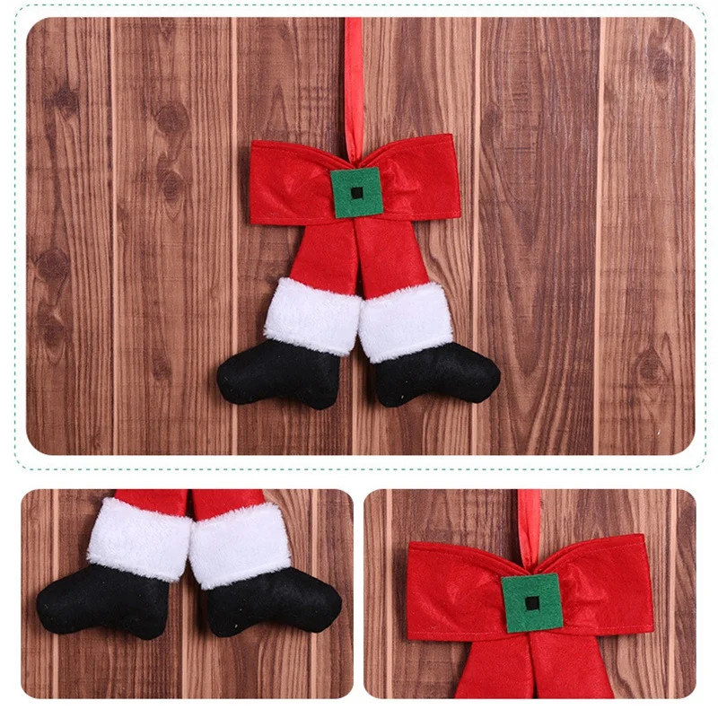 Рождественская Ткань Подвеска бант Декор милый эльф Рождество Кукла на дерево