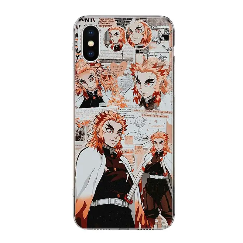 Kimetsu No Yaiba Demon Slayer Anime Cover Phone Case For iPhone 11 14 Pro Max 13 12 Mini 6 X 8 6S 7 Plus XS + XR 5S SE Art Coque
