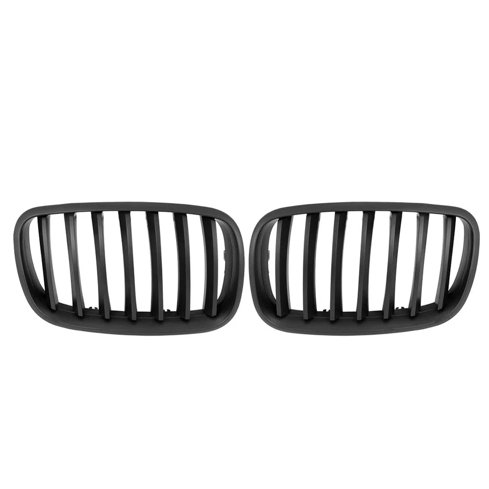 

Матовая черная передняя решетка в спортивном стиле, сменная решетка капота для BMW E70 E71 X5 X6 2007 2008 2009 2010 2011 2012 2013 2014