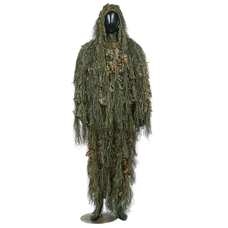 ГОРЯЧАЯ HG Ghillie костюм для охоты лесной 3D Bionic Leaf Маскировочная форма Cs камуфляжные