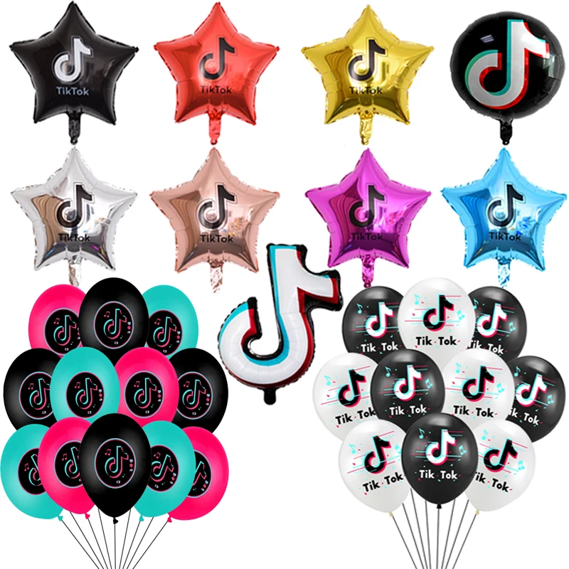 Музыкальные воздушные шары черные белые танцевальные для вечерние ринки на день