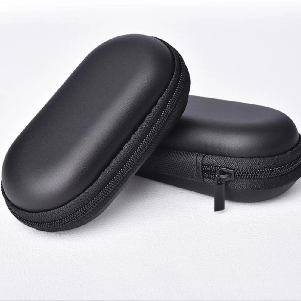 Портативный Овальный чехол для наушников сумка хранения usb-кабель держатель